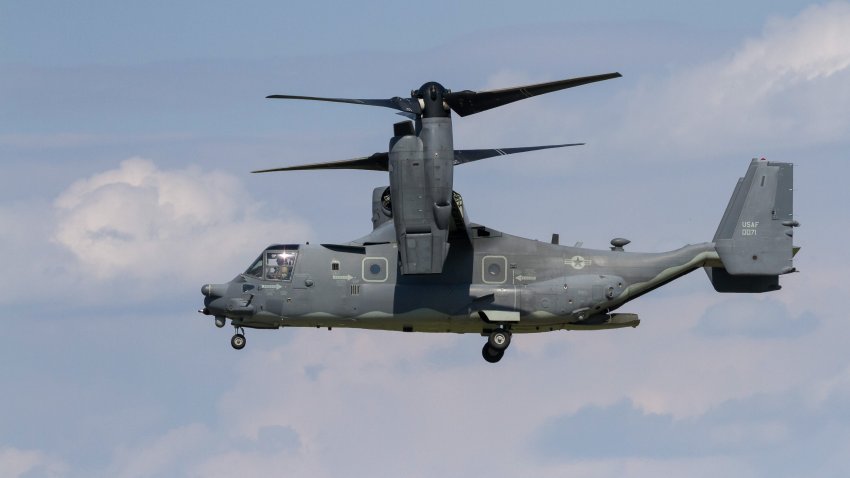 A Bell Boeing V22 Osprey of the United States Air Force