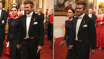 David and Victoria Beckham join royals for Buckingham Palace state banquet