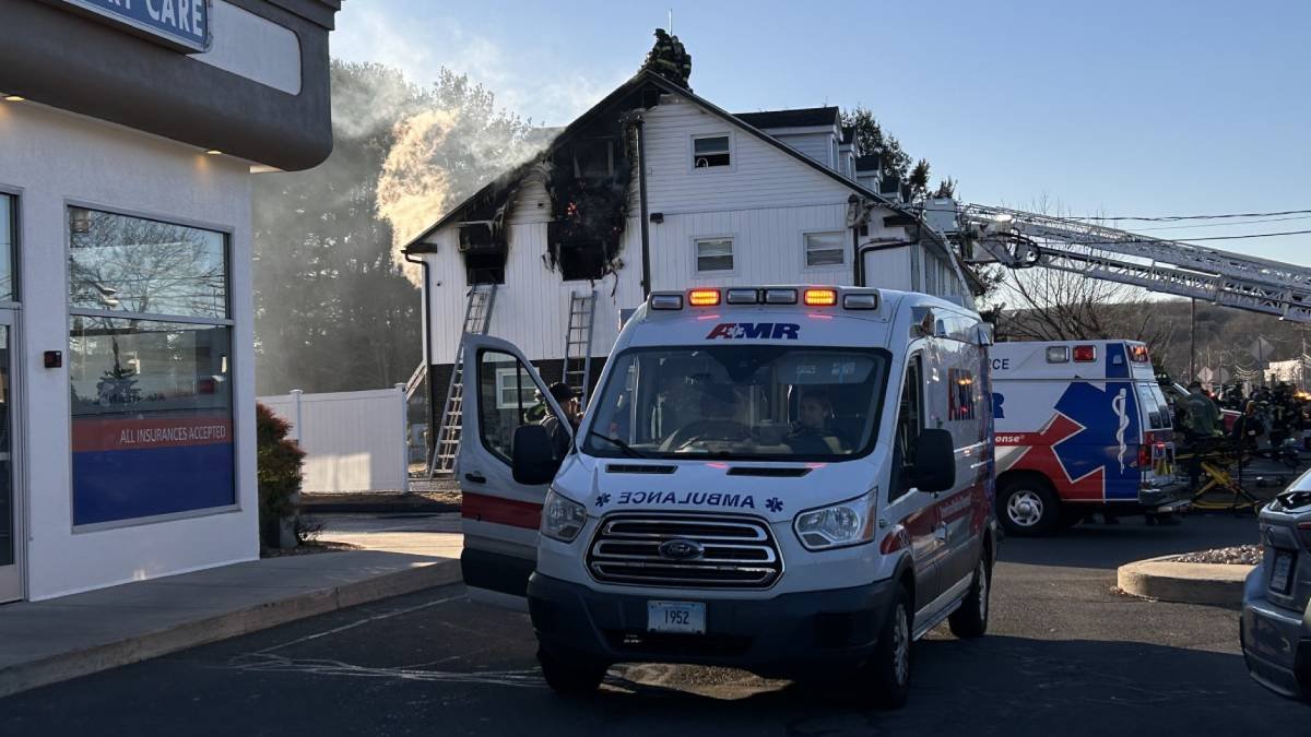 Two taken to hospital after apartment building fire in Southington ...
