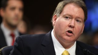 James McHenry testifies before the Senate Judiciary Committee in the Hart Senate Office Building on Capitol Hill July 31, 2018 in Washington, DC.