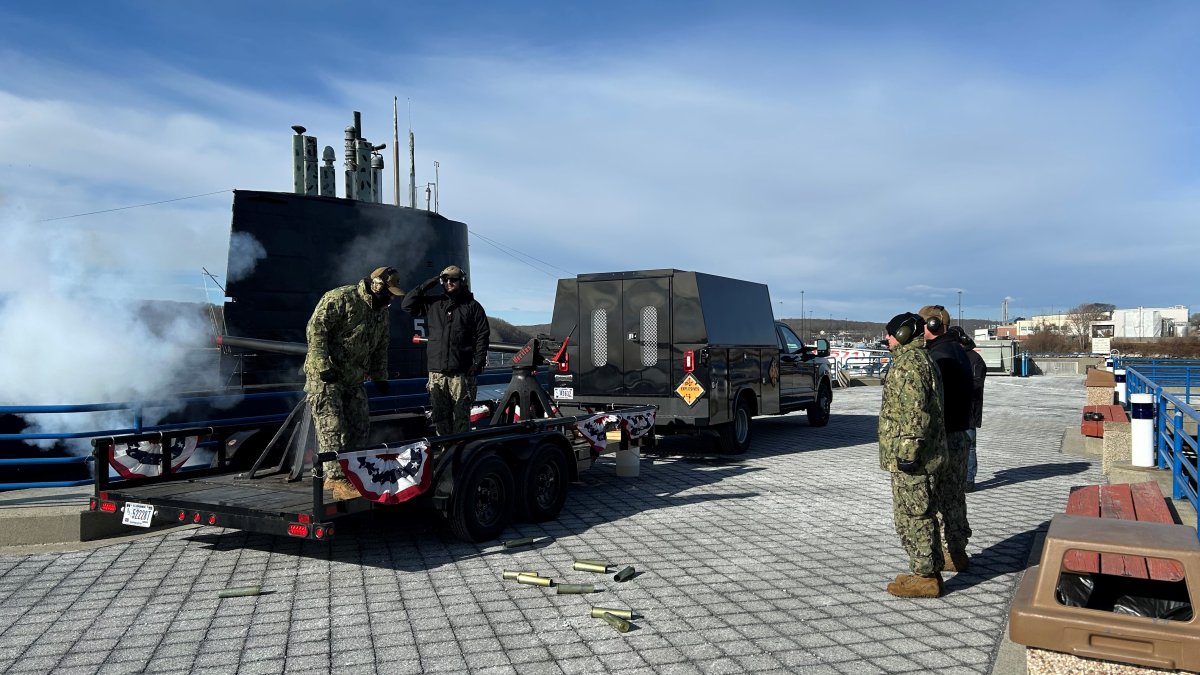 President Jimmy Carter Honored with 21-Gun Salute at Naval Submarine Base