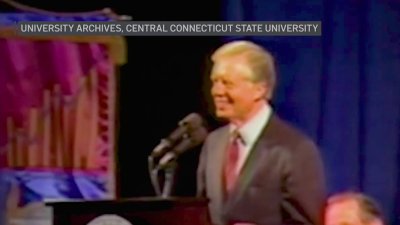 President Jimmy Carter visited CCSU in 1985 and received honorary degree