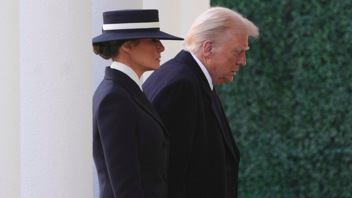 Melania trump inauguration dress 2025 first lady wearing adam lippes