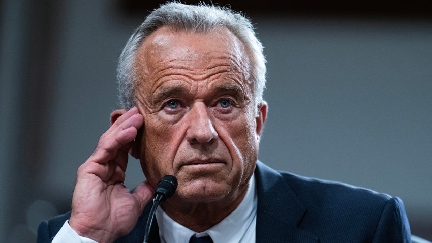 Robert F. Kennedy Jr., President Donald Trump's nominee to be secretary of health and human services, testifies during his Senate Finance Committee confirmation hearing on Wednesday, Jan. 29, 2025.