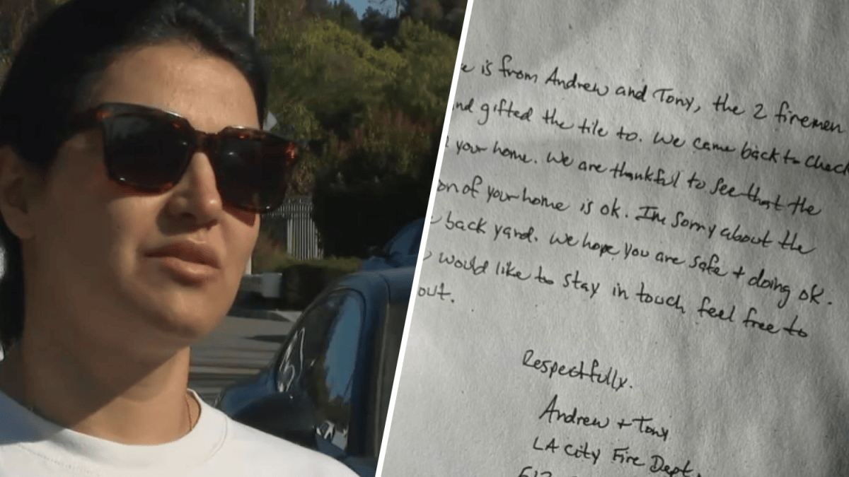 LA firefighters leave note for evacuated homeowner who gave them gift ...