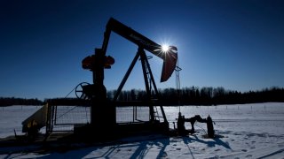 Oil field, Alberta, Canada