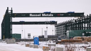 The Russel Metals industrial facility seen in Nisku, Alberta, Canada, on Feb. 7, 2025.