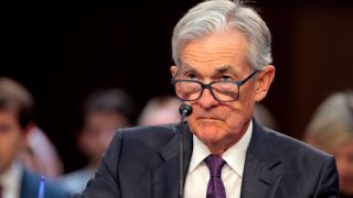 Federal Reserve Chair Jerome Powell testifies before the Senate Banking Committee in the Hart Senate Office Building on Capitol Hill on February 11, 2025 in Washington, DC. 