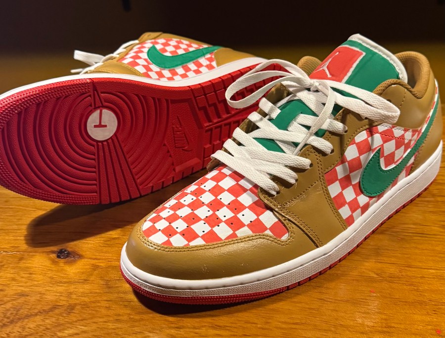 Pizza-themed Air Jordans and other pizza-themed fashion