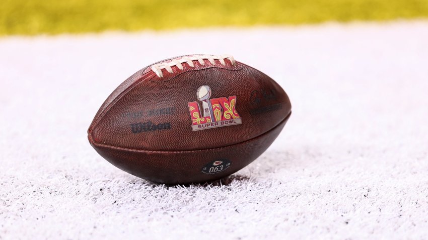 NEW ORLEANS, LOUISIANA – FEBRUARY 09: A detailed view of a football during Super Bowl LIX between the Kansas City Chiefs and the Philadelphia Eagles at Caesars Superdome on February 9, 2025 in New Orleans, Louisiana.