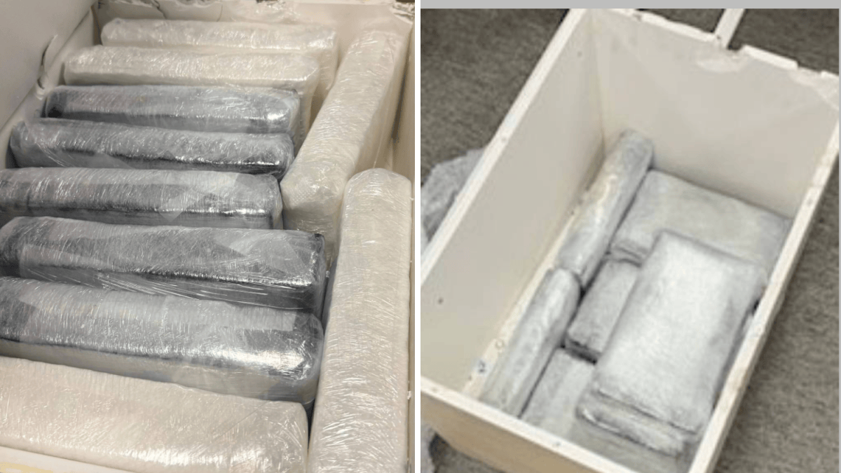 Two arrested after receiving shipments with $600,000 worth of cocaine ...