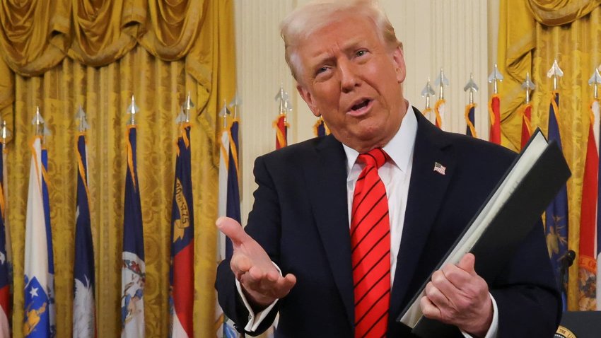 U.S. President Donald Trump speaks during the signing event for an executive order to shut down the Department of Education, in the East Room at the White House in Washington, D.C., U.S., March 20, 2025. 