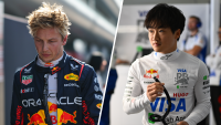 Split image of Liam Lawson and Yuki Tsunoda