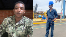 These undated photos show Sky Lowe while he was serving in the Navy.