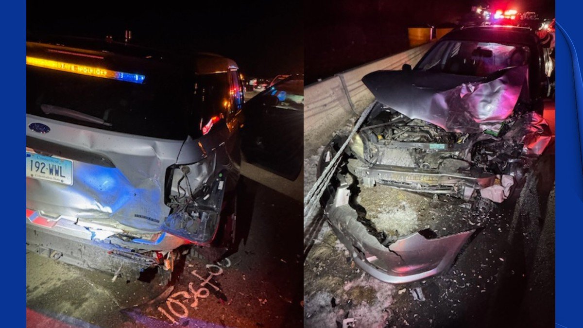 Video shows moment man crashes into police cruiser on I-91 in Meriden ...