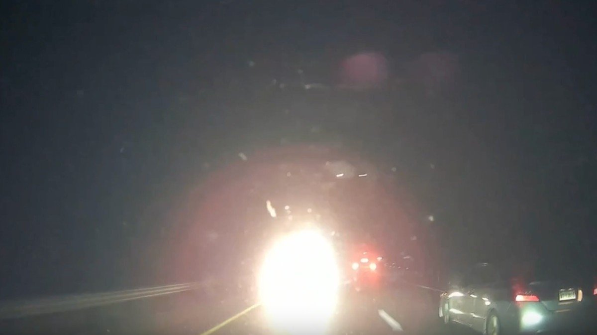 Video shows woman almost hit two vehicles while driving wrong way on I ...