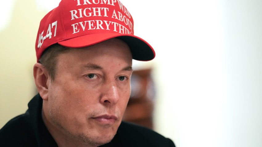 SpaceX CEO Elon Musk attends a cabinet meeting held by U.S. President Donald Trump at the White House on March 24, 2025.