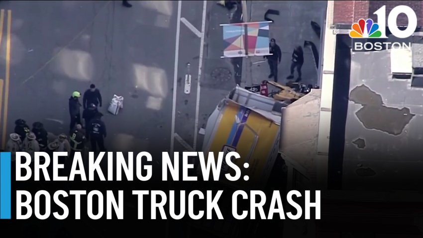 Boston truck crash: 4 injured when vehicle hits building, pedestrians in Chinatown