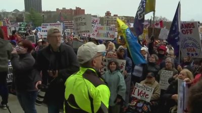 Thousands protest against Trump Administration, Musk in Connecticut