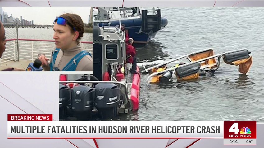 Witness says propeller flew off helicopter before Hudson crash