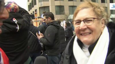90-year-old UConn fan comes out to the parade