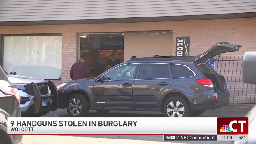 Nine guns stolen during burglary at Wolcott gun store