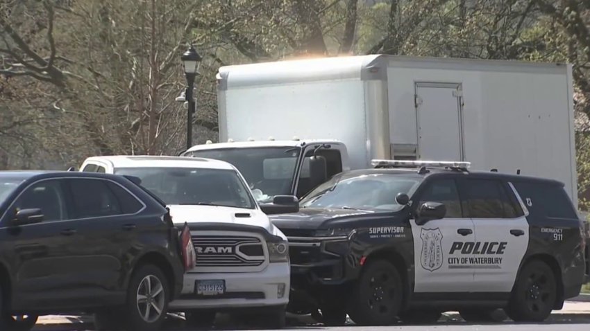 Stolen box truck slams into several vehicles during police pursuit in Waterbury