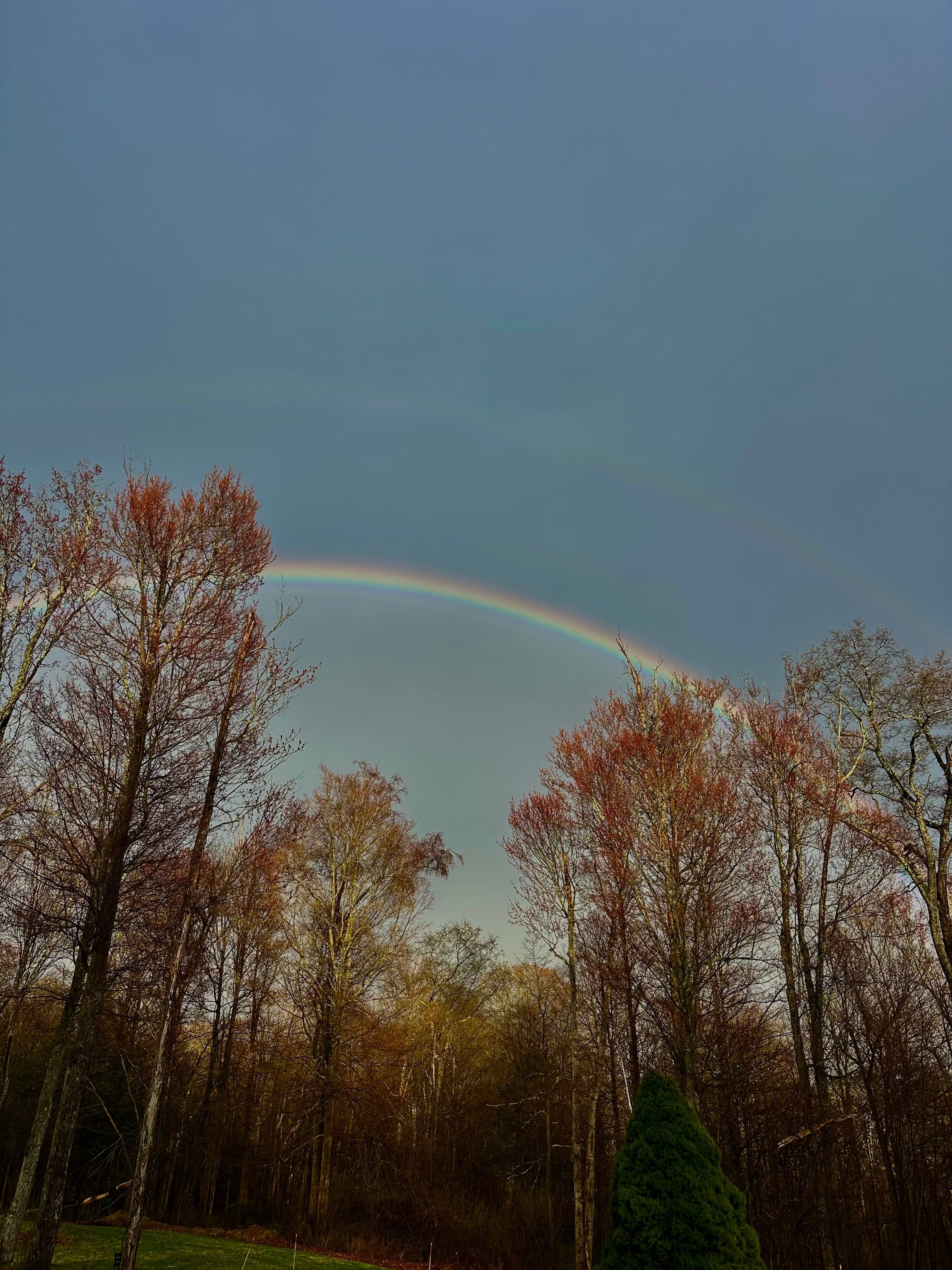 Another view of the double rainbow in Lakeville yesterday.  
Theodore O’Neill