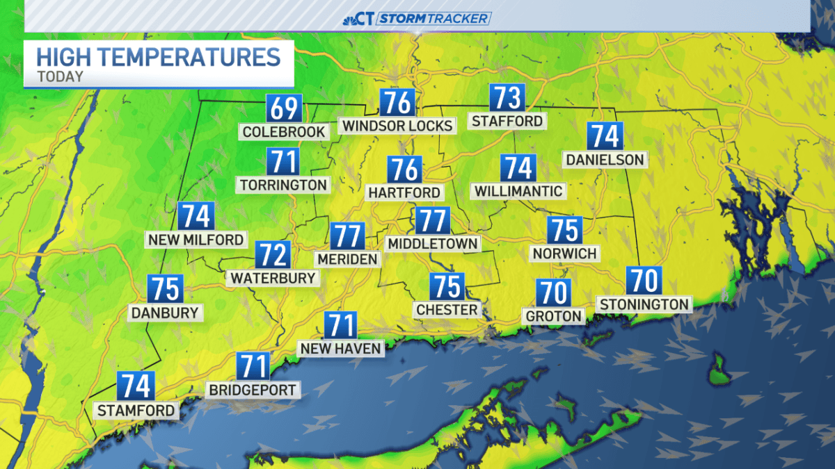 Sunny start to the workweek with highs in the 70s – NBC Connecticut