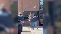 Mohsen Madawi, according to Vermont State Senator Becca White, as seen on video as he is taken away by federal agents in Colchester, Vt., according to his attorneys.