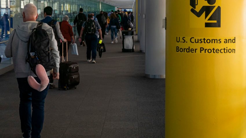 U.S. Customs and Border Protection in Newark Liberty International Airport.