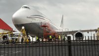 FILE – A Boeing 747 with the color scheme of planes used by the Qatari royal family is seen Friday, May 2, 2025 at San Antonio International Airport in San Antonio, Texas.