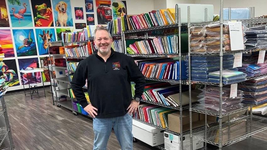 Legit Kits CEO Mike O’Dell in his side hustle’s Oklahoma City warehouse