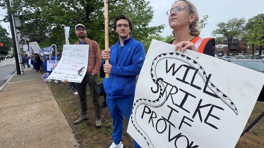 Backus Hospital Nurses Picket on May 15, 2025