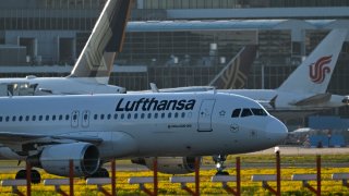 A jet of German airline Lufthansa