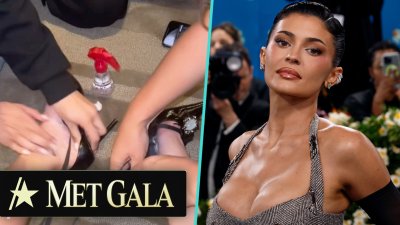 Kylie Jenner's feet get stuck in her shoes in painful Met Gala wardrobe malfunction
