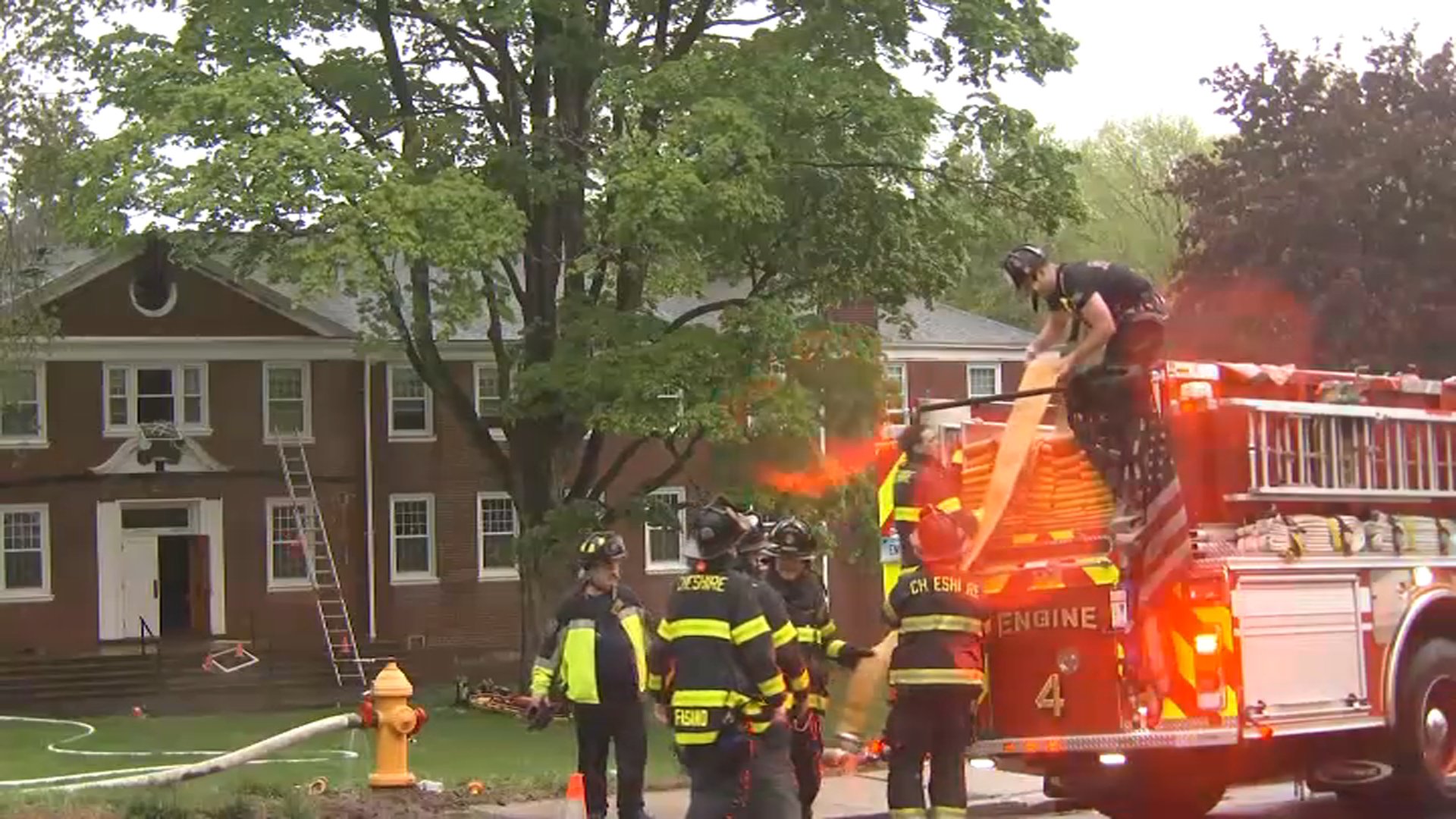 17 students, staff escape from dorm fire at Cheshire Academy