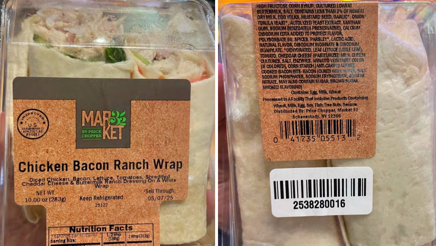 Listeria risk prompts health alert for ready-to-eat chicken, bacon wraps