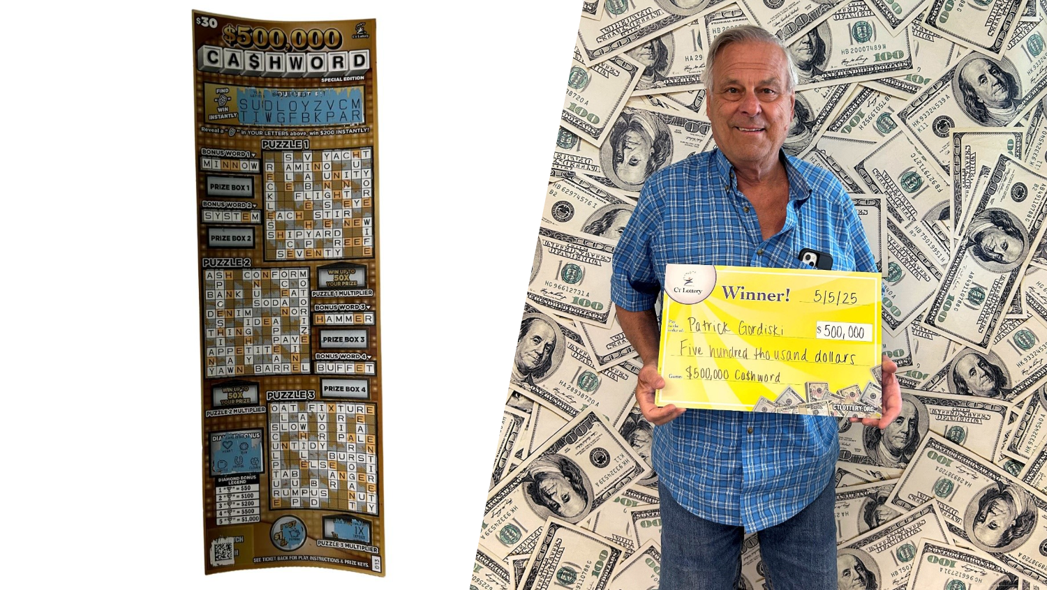 Retired CT firefighter, 9/11 first responder wins $500K in scratch-off ticket