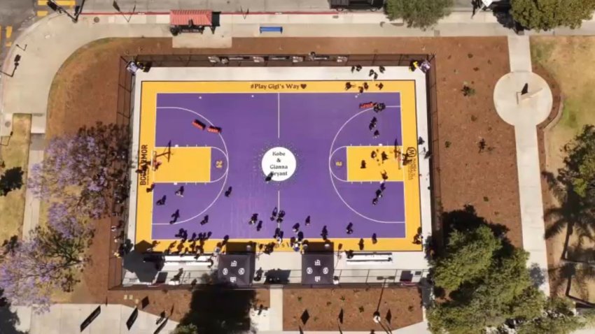 Atlantic Avenue Park's basketball court is pictured May 19, 2025.