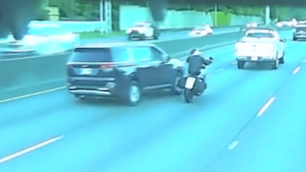 WATCH: Oregon driver arrested after barreling into motorcyclist in road ...