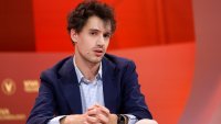 French founder of artificial intelligence startup Mistral AI, Arthur Mensch, attends the Viva Technology show at Parc des Expositions Porte de Versailles in Paris, France, on May 22, 2024.