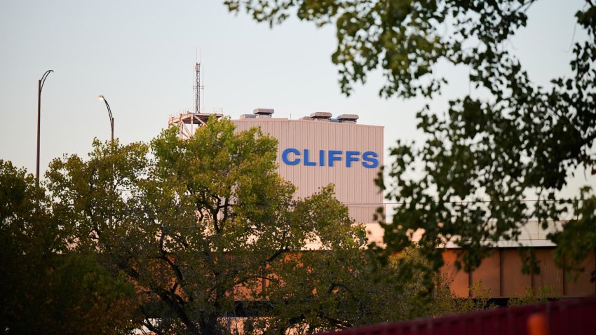 The Cleveland Cliffs Cleveland Works steel mill facility in Cleveland, Ohio, US, on Sunday, Oct. 20, 2024. 