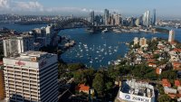 Sydney Harbour and the skyline of the central business district (CBD) in Sydney, Australia, on Tuesday, April 29, 2025.