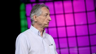 Geoffrey Hinton, Godfather of AI, University of Toronto, on Centre Stage during day two of Collision 2023 at Enercare Centre in Toronto, Canada.