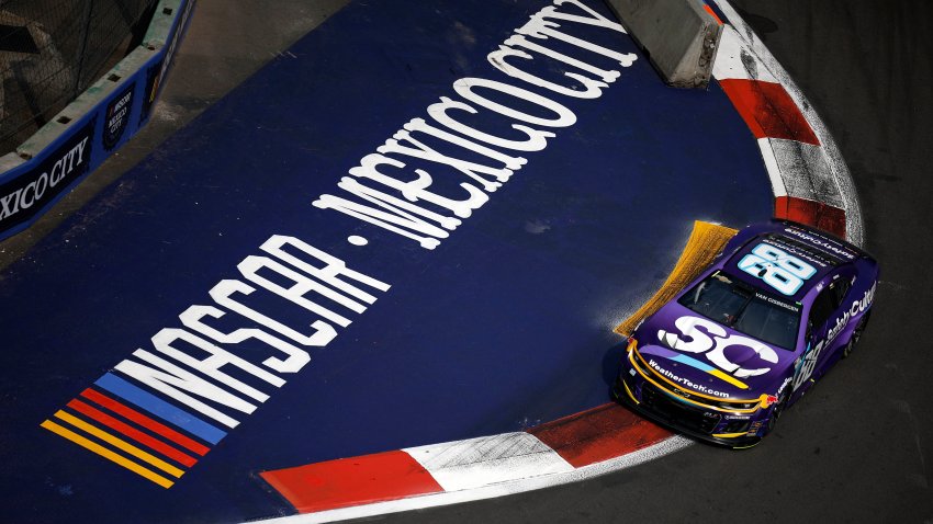 Shane Van Gisbergen with the NASCAR Mexico signage