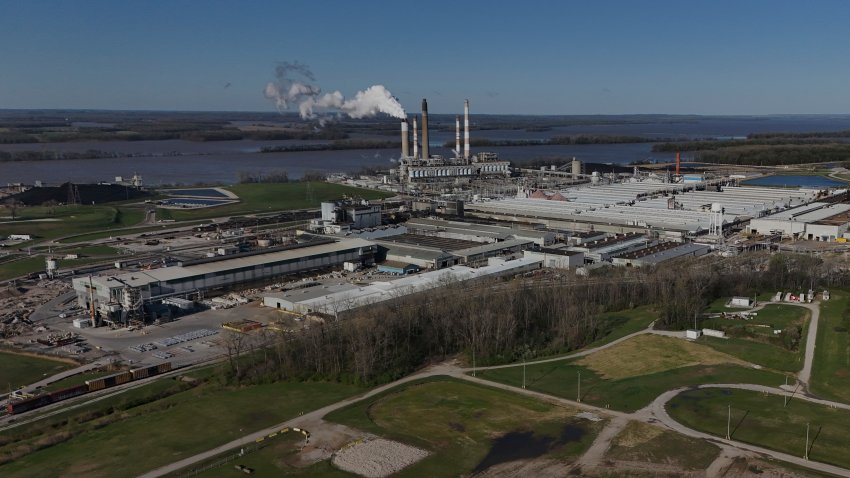 The Warrick Power Plant operates Tuesday, April 8, 2025, in Newburgh, Ind.