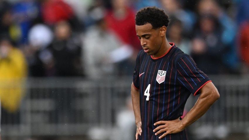 EAST HARTFORD, CONNECTICUT – JUNE 7: Tyler Adams #4 of the United States walks downfield after a game between Turkiye and United States (USMNT) at Pratt & Whitney Stadium on June 7, 2025 in East Hartford, Connecticut. (Photo by Stephen Nadler/ISI Photos/USSF/Getty Images)