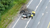 Fiery crash closes Route 2 West in Marlborough