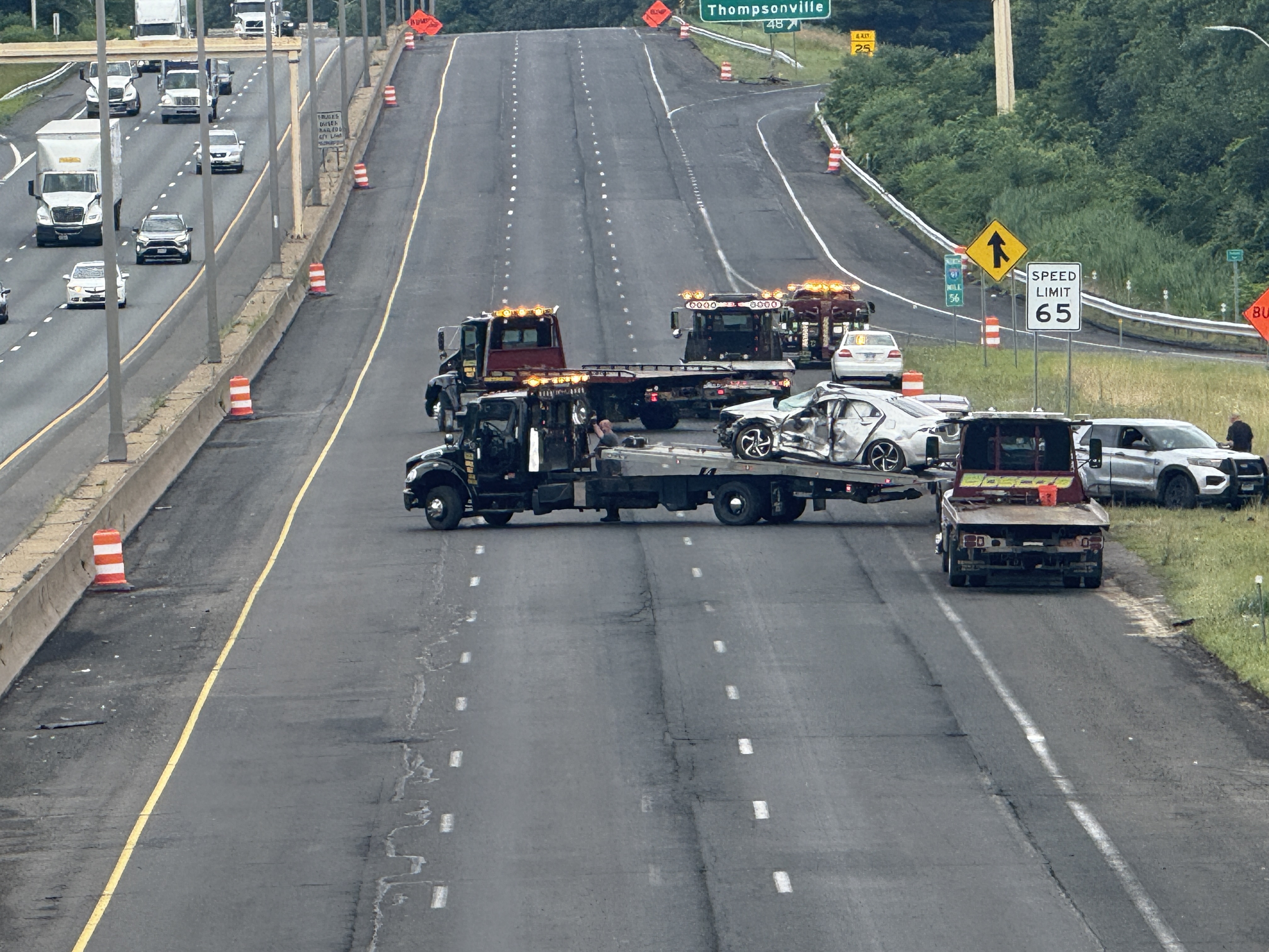 I-91 in Enfield reopens hours after crash that injured two state ...